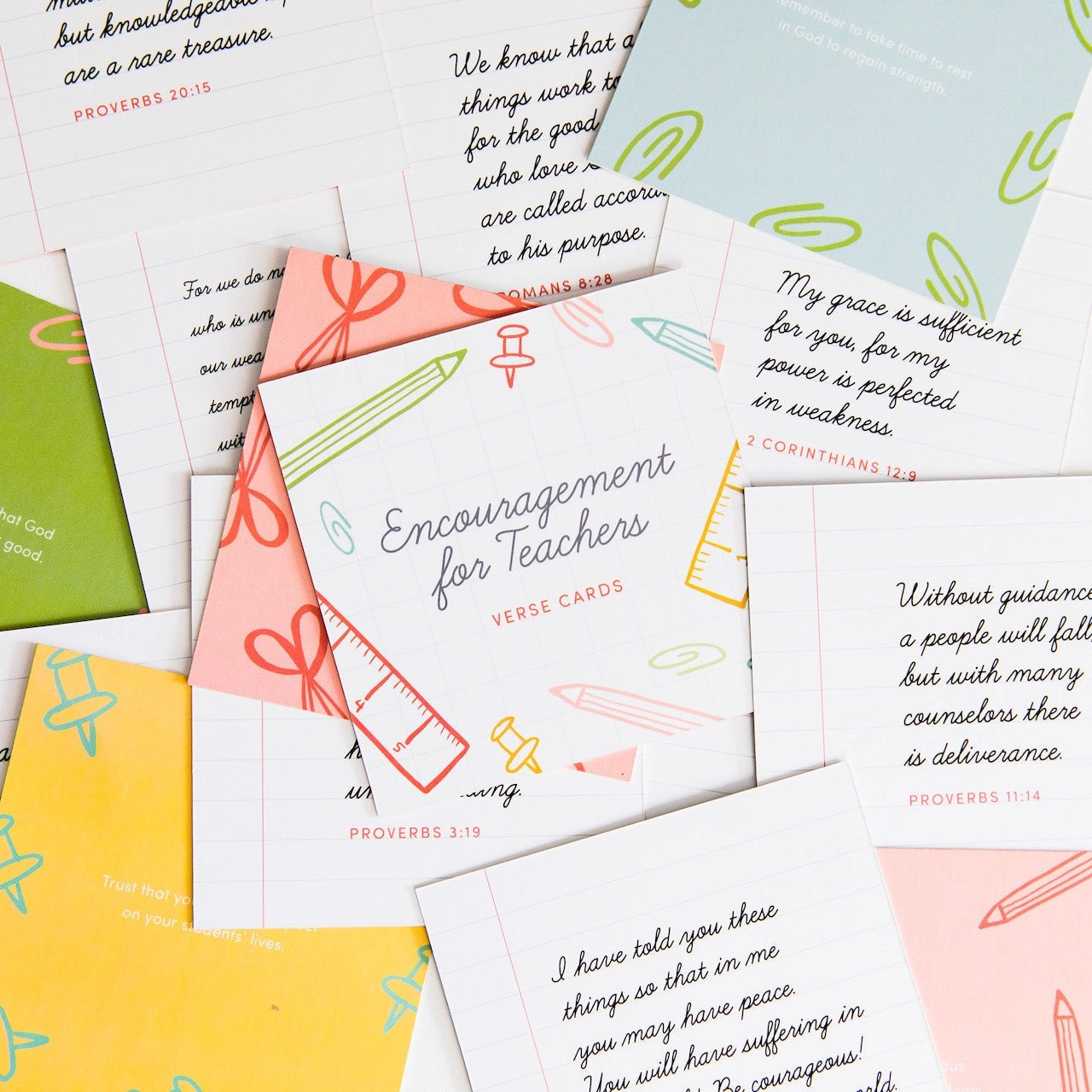 Encouragement For Teachers Verse Card Set