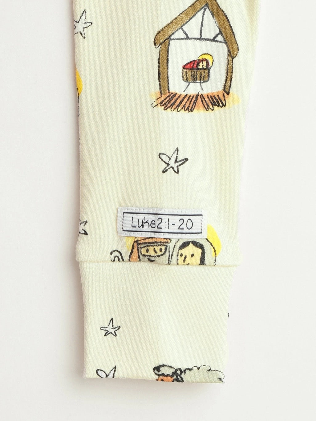 Away in A Manger Pj Footless Onesie Cotton